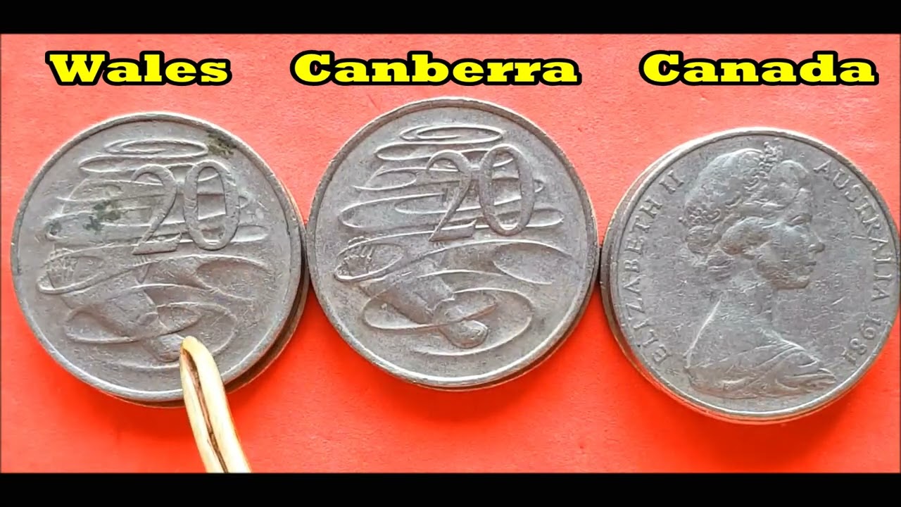 Australia 1981 20c Mints 👉 Canada 3.5 claw - Canberra - Wales - How to Id them 👍Willy's Milk Bar