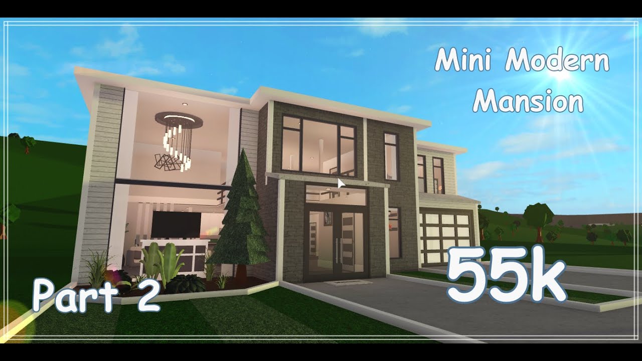 Mini Modern Mansion Speedbuild |BLOXBURG Speedbuild | PART 2