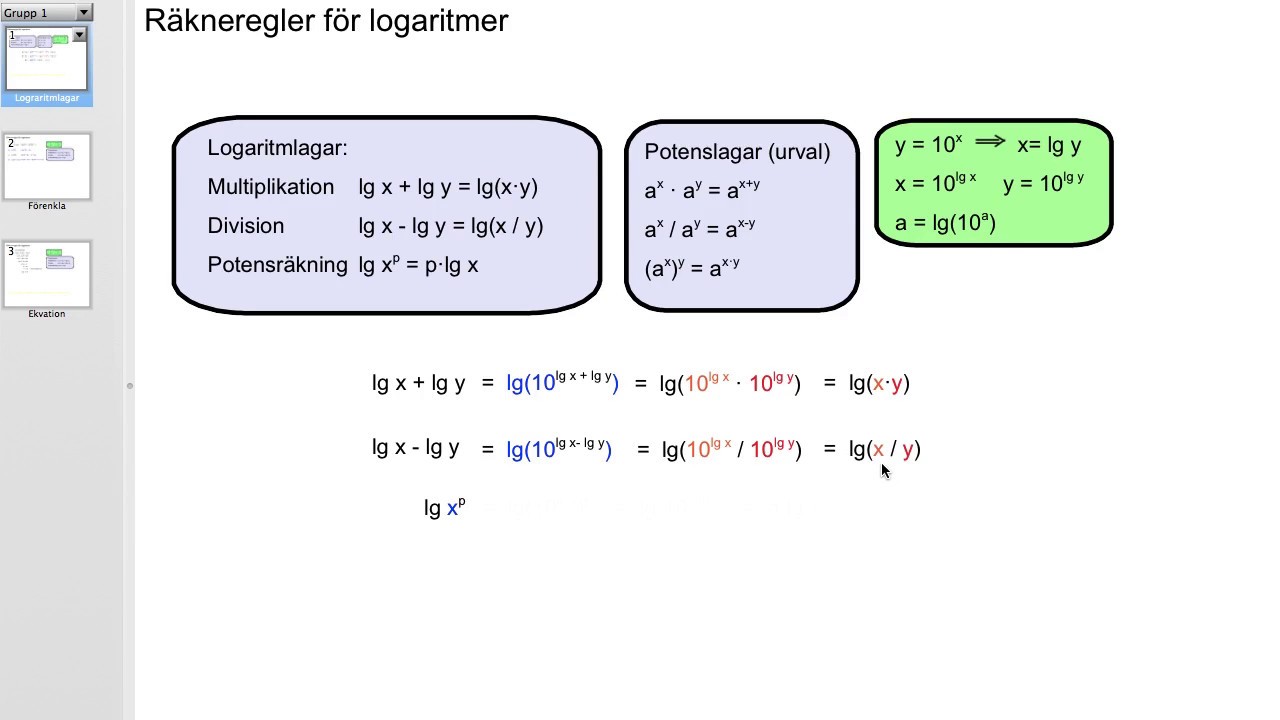 Logaritmlagar