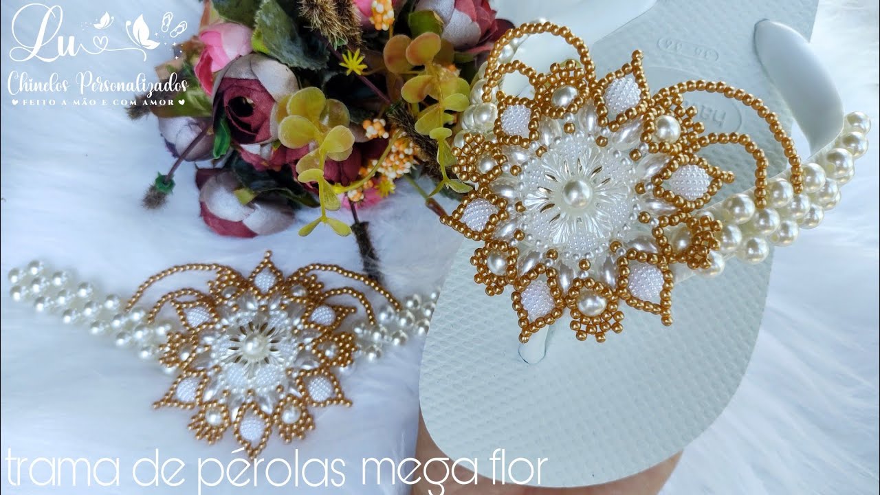 TRAMA DE PÉROLAS MEGA FLOR.