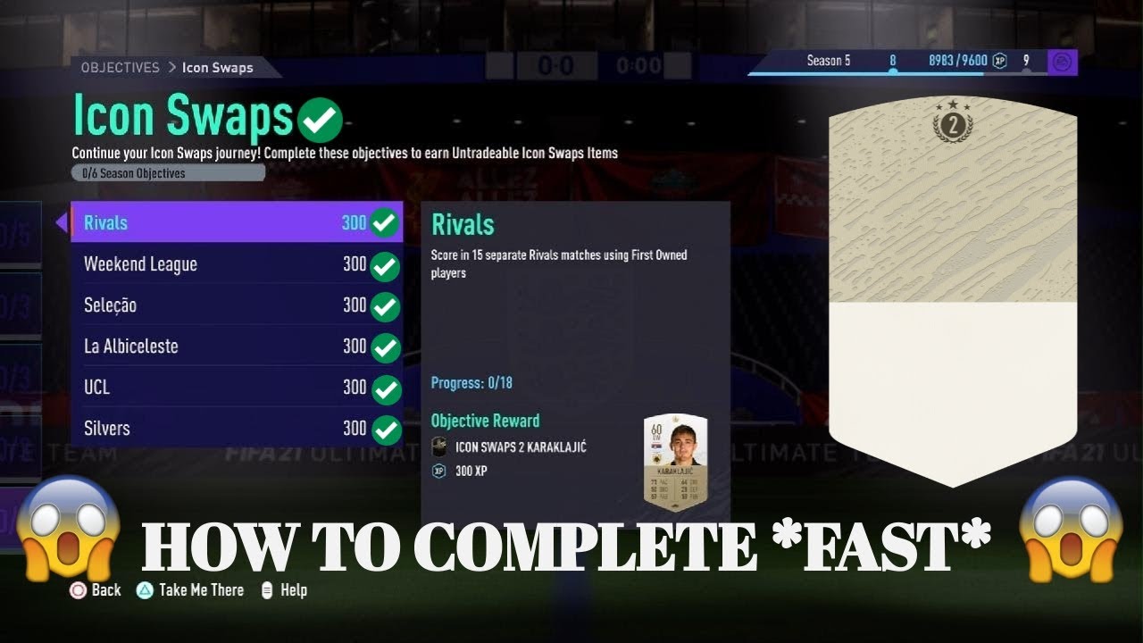 HOW TO COMPLETE ICON SWAPS BATCH 2 *FAST* IN UNDER 3 HOURS!! (5/6) - FIFA 21 OBJECTIVES GUIDE!