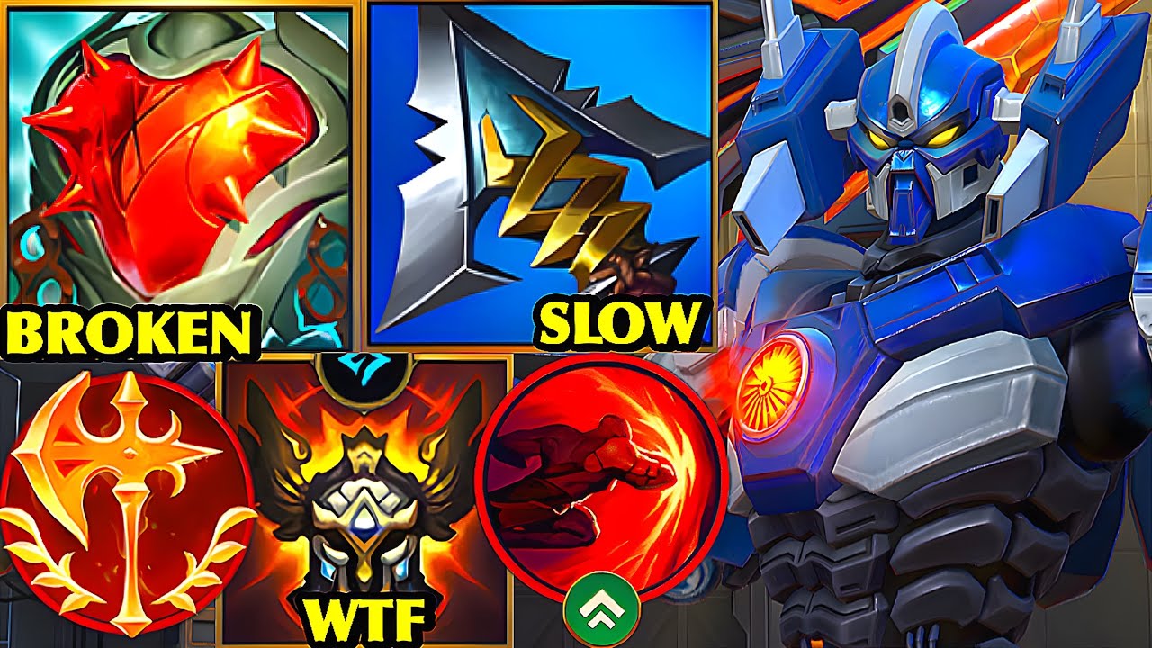 Wild Rift China Aatrox Top - NEW HEARTSTEEL ＋ GLORIOUS AATROX Build Runes - Heartsteel Broken Item!?