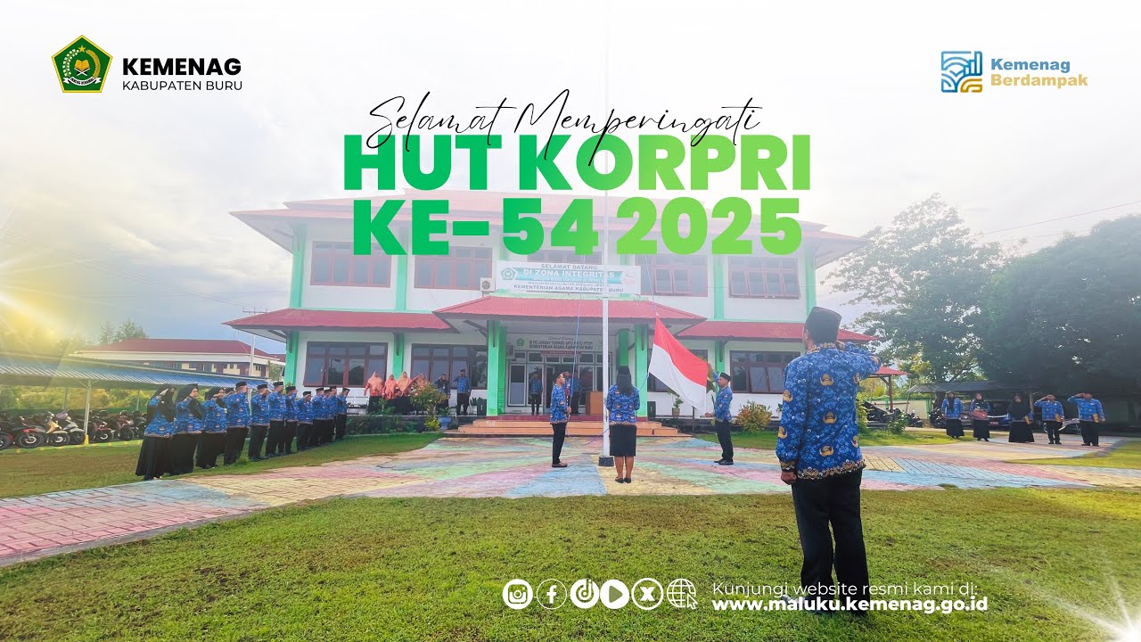 Upacara KORPRI ke-54 Tahun 2025 di Kemenag Buru Berlangsung Khidmat dan Penuh Spirit Pengabdian