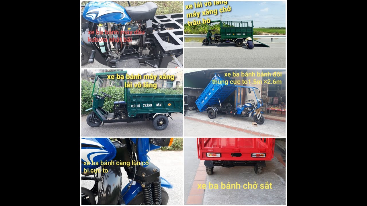 Tổng hợp các mẫu xe ba bánh,xe ba gác