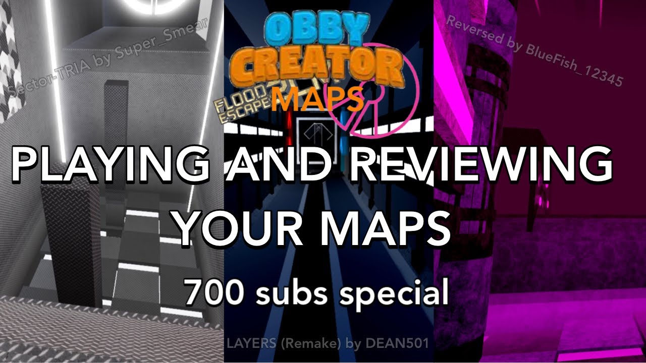 Roblox: Obby Creator - Playing and reviewing YOUR FE2/TRIA.os obbies! | Part 2 (700 subs special)