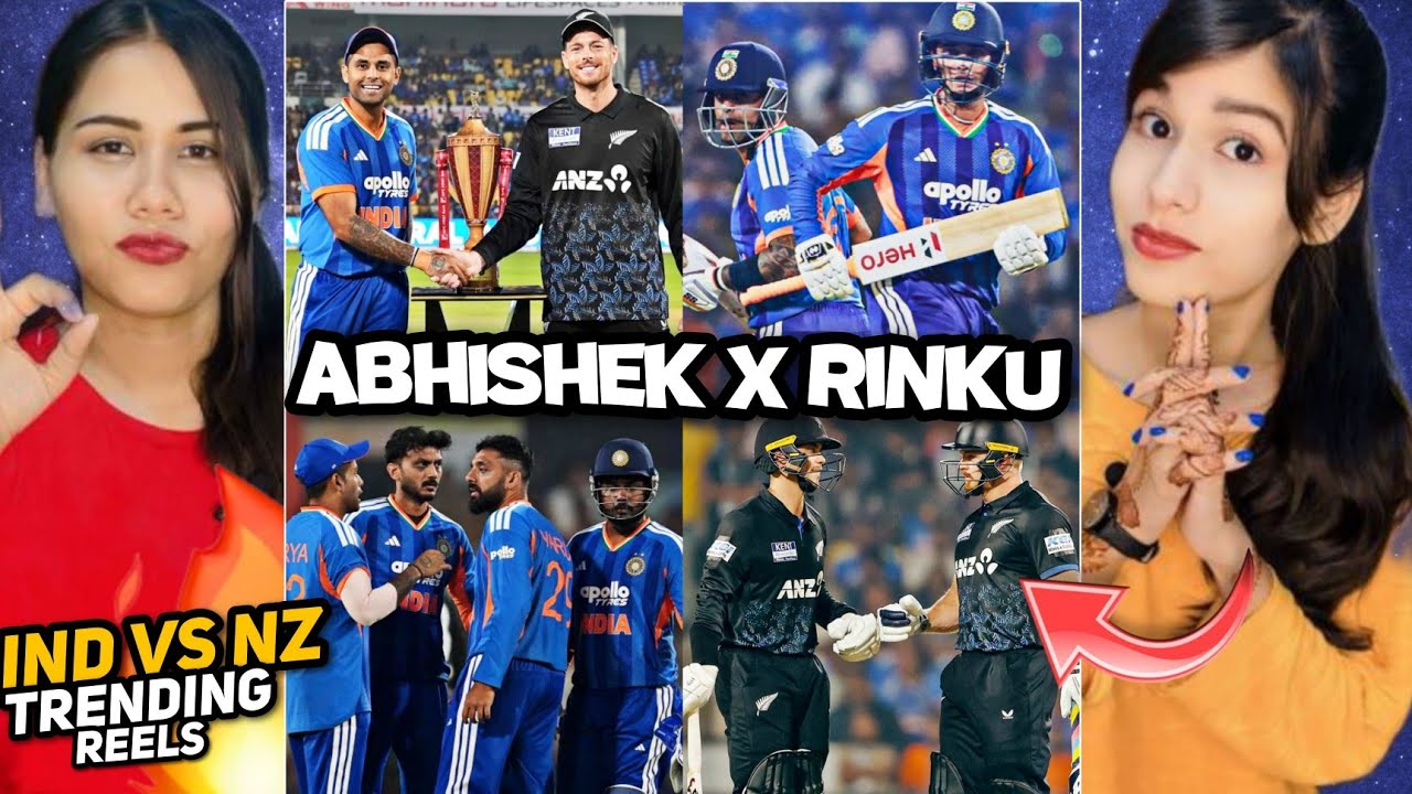 Abhishek Sharma & Rinku Singh Fire Moments 🔥 |  IND vs NZ Viral Moments Reaction