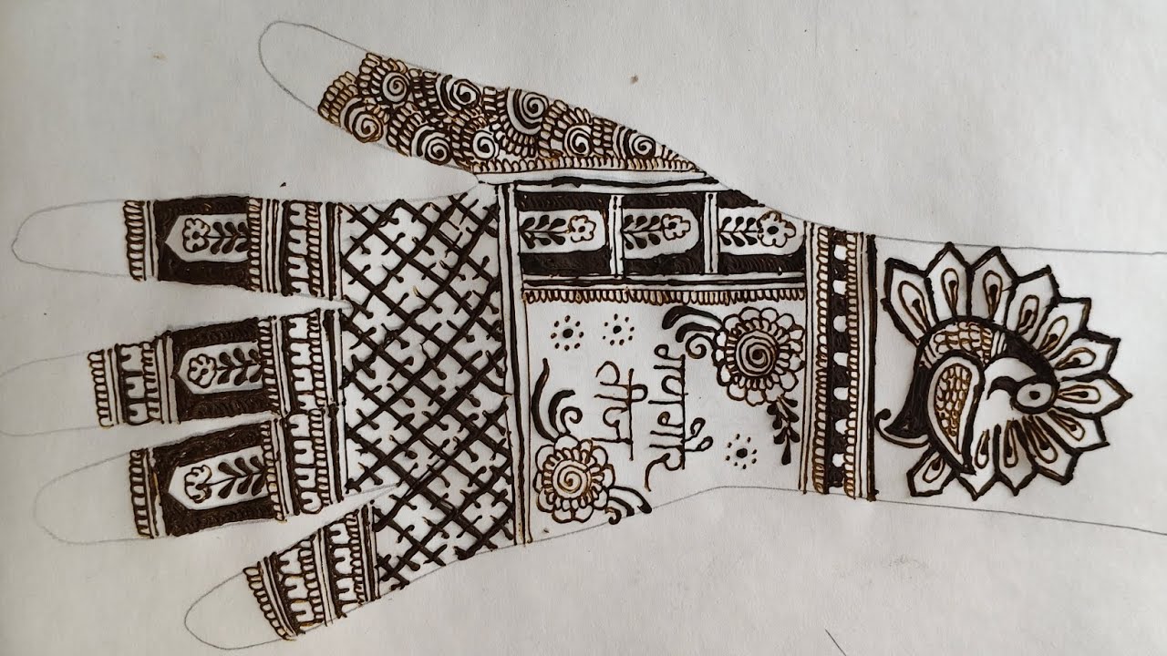 Simple and easy beautiful bridal mehandi design for beginners | gangaur special new mehandi design |
