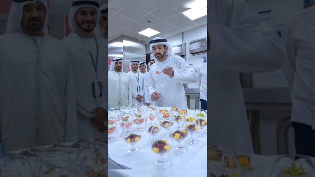 sheikh hamdan visits Emirates flight catering #sheikhhamdan #crownprinceofdubai #fazza #fazza3 #faz3