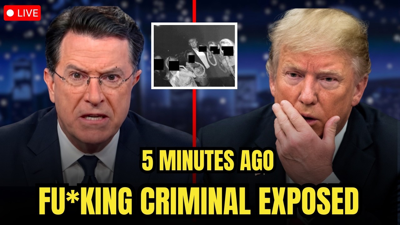 Stephen Colbert Shows 5 Photos of Donald Trump & Jeffrey Epstein &mdash; Crowd Goes Silent