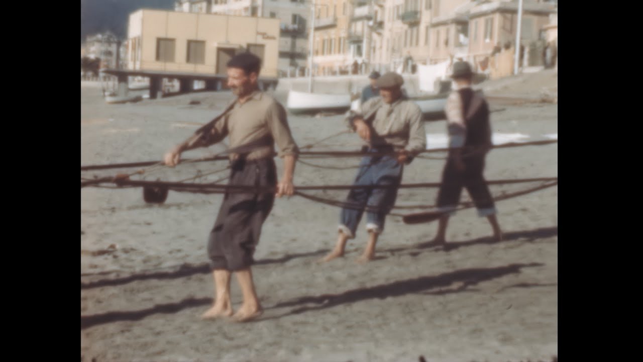 Italy 1950s: fishermen archive footage