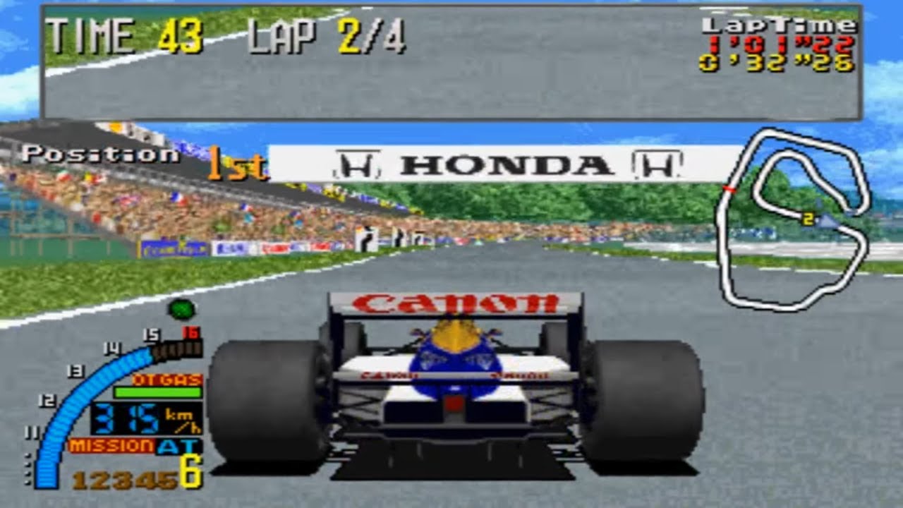 F1 Super Lap - Sega System 32 - Williams Completo/Full Gameplay [Attrack Mode+Gameplay+Final/Ending]