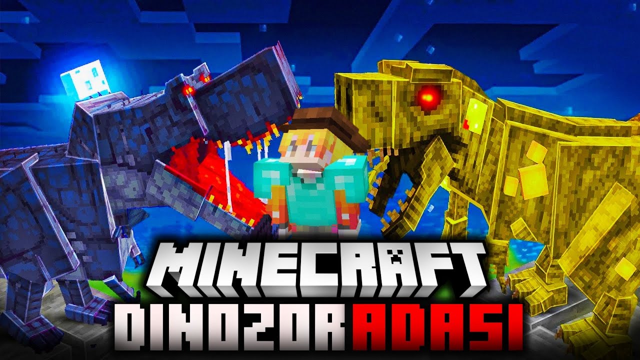Minecraft KAYIP DİNOZOR ADASINDA Hayatta Kalmaya Çalıştım! I Bölüm 2