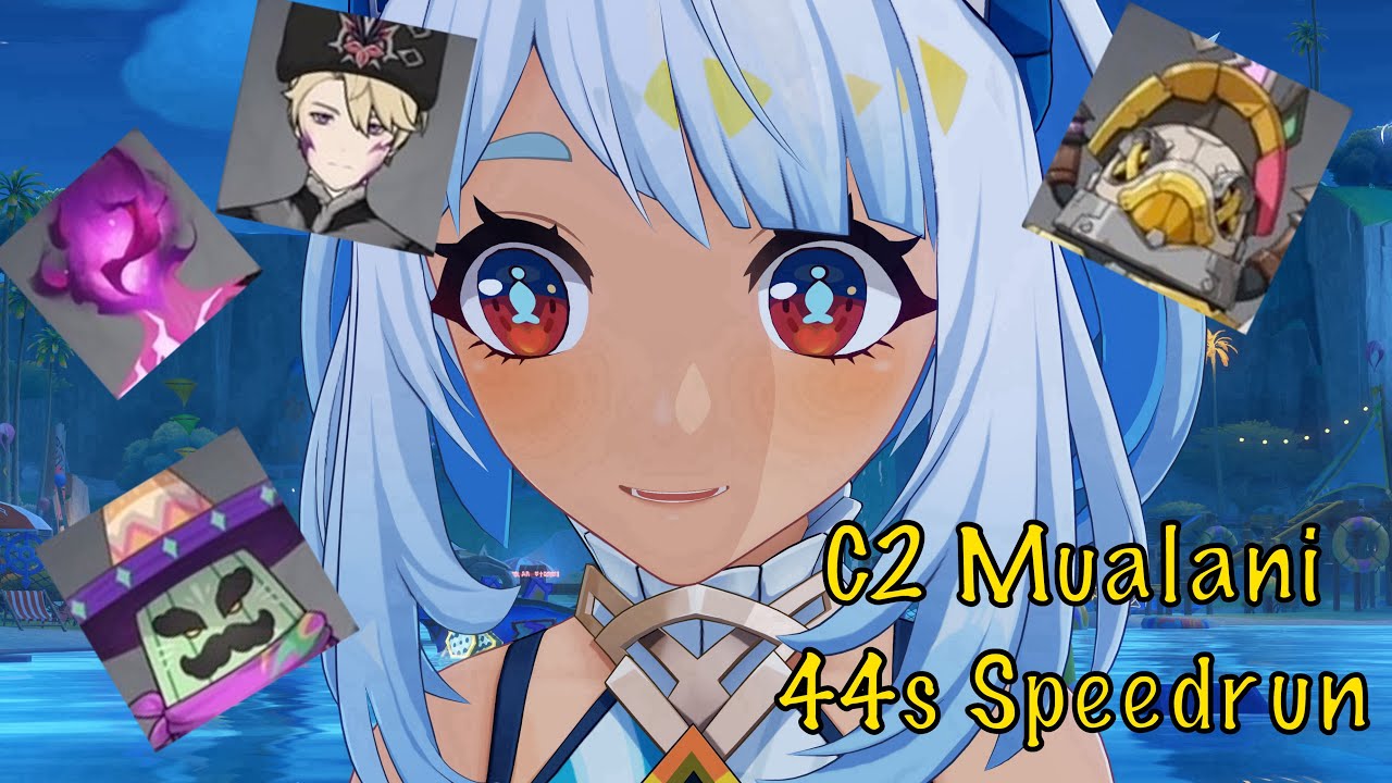 C2 Mualani 44s Luna 4 Bottom Half Continuous Speedrun | Genshin Impact