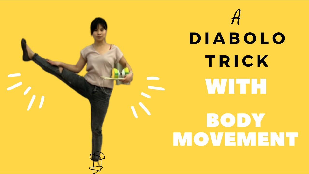 Diabolo trick with elegant body movement.