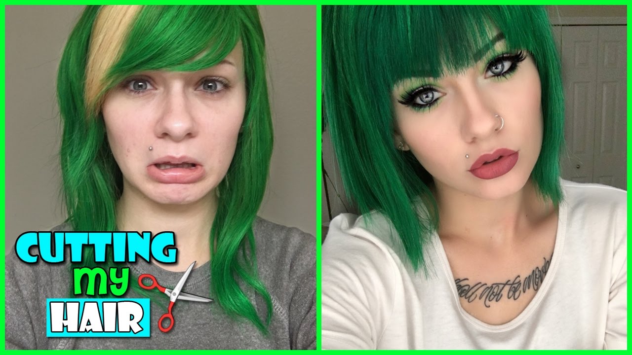 CUTTING MY WIG SHORT! (+Dying Dark Green) | HeyThereImShannon