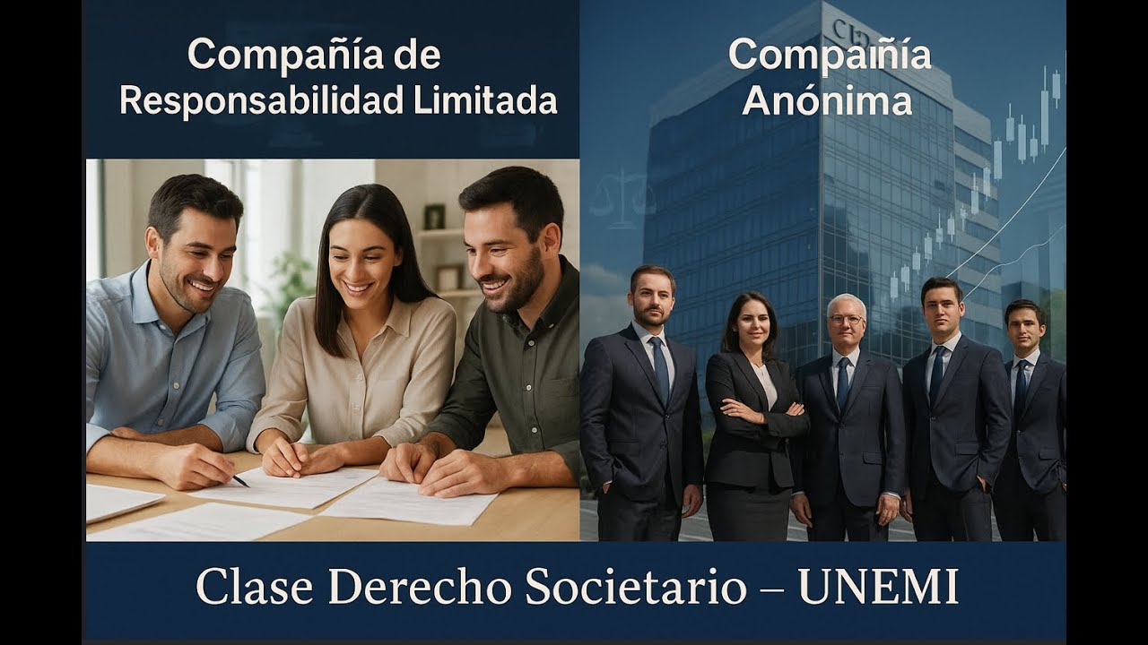 📚 Clase Derecho Societario UNEMI🧾 Tema: Compañía de Responsabilidad Limitada y Compañía Anónima