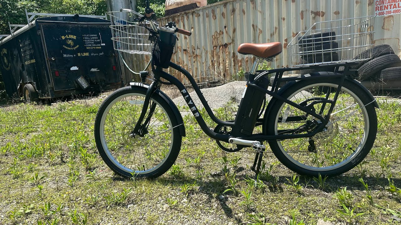 Radio Flyer ride home and description  of Radio Flyer 26 inch step thru e bike.
