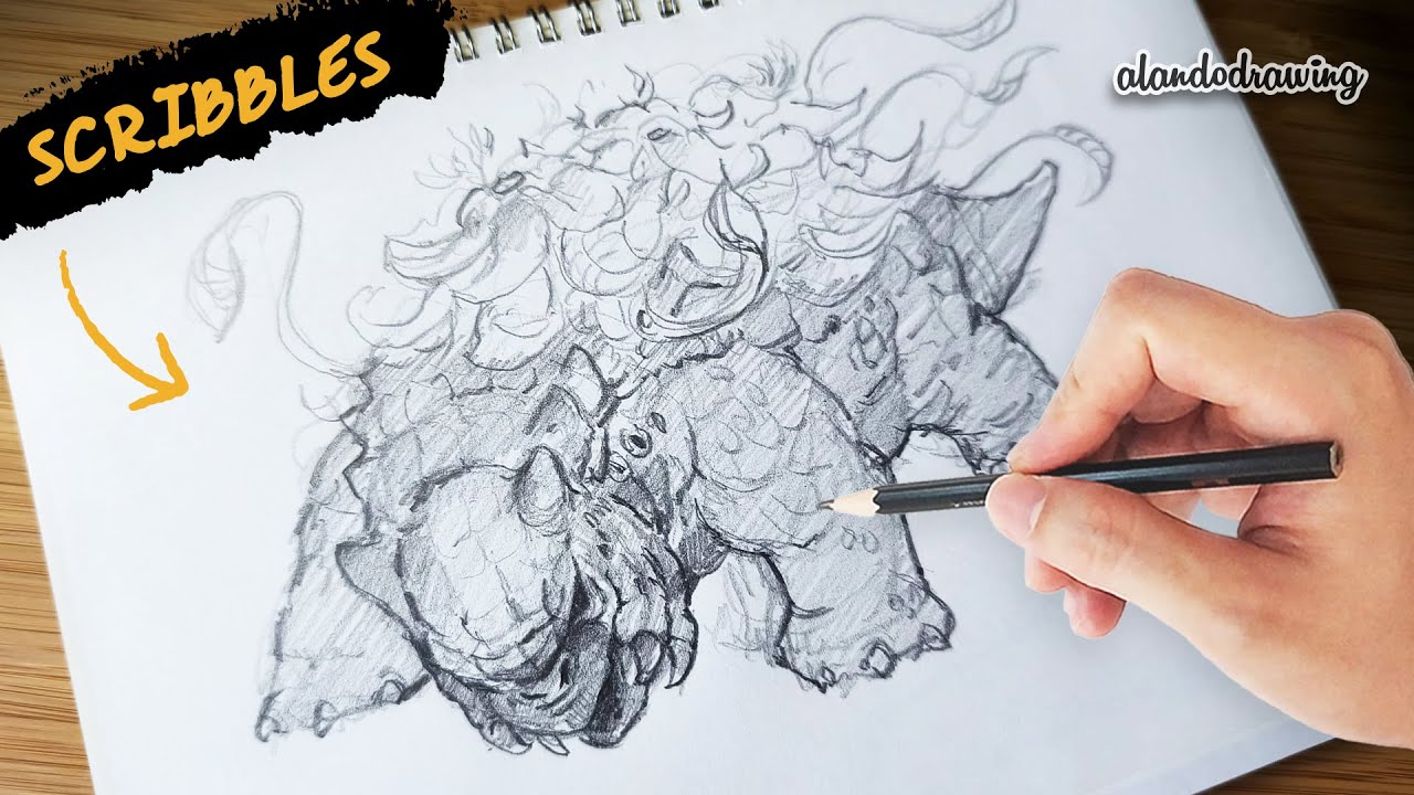 Scribbles to Monster | Real-Time Pencil Sketch