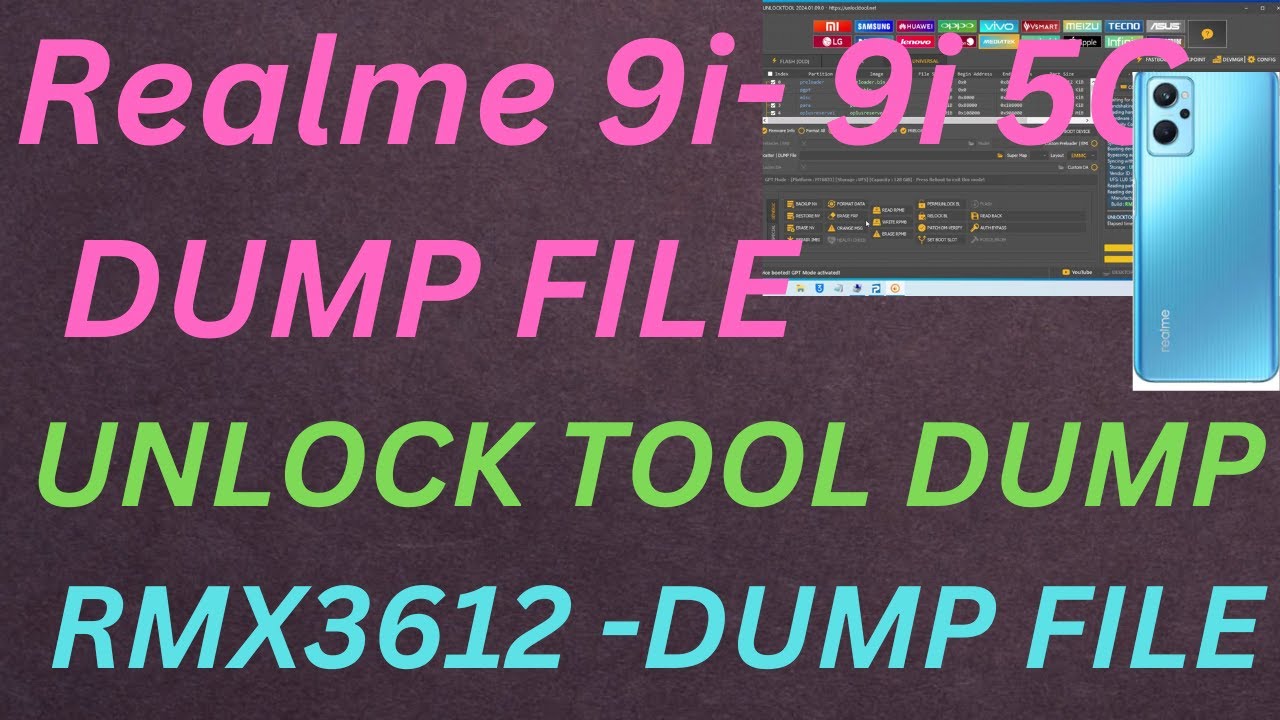 REALME 9i 5G RMX3612 UNLOCK TOOL DUMP FLASH FILE || REALME 9i  9i 5G DEAD BOOT DUMP FILE TESTED ||