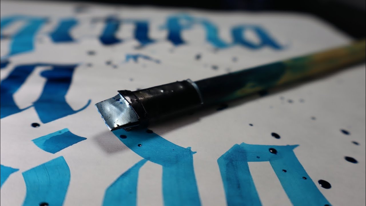 Cómo hacer una Pluma Caligráfica Casera #caligrafia #calligraphy #tutorial #blackletter