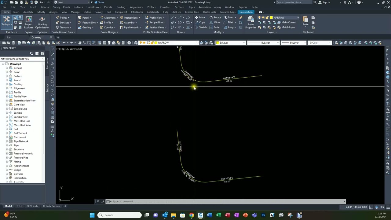 Line Arc Tangency