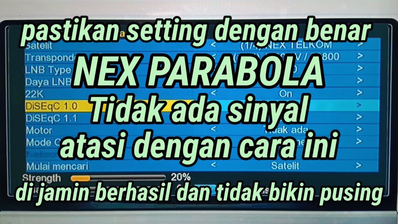 Reseiver NEX PARABOLA tidak ada sinyal ini solusinya