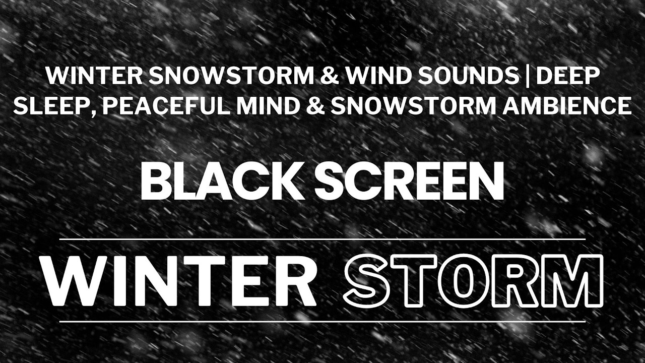 Winter Snowstorm & Wind Sounds | Deep Sleep, Peaceful Mind & Snowstorm Ambience