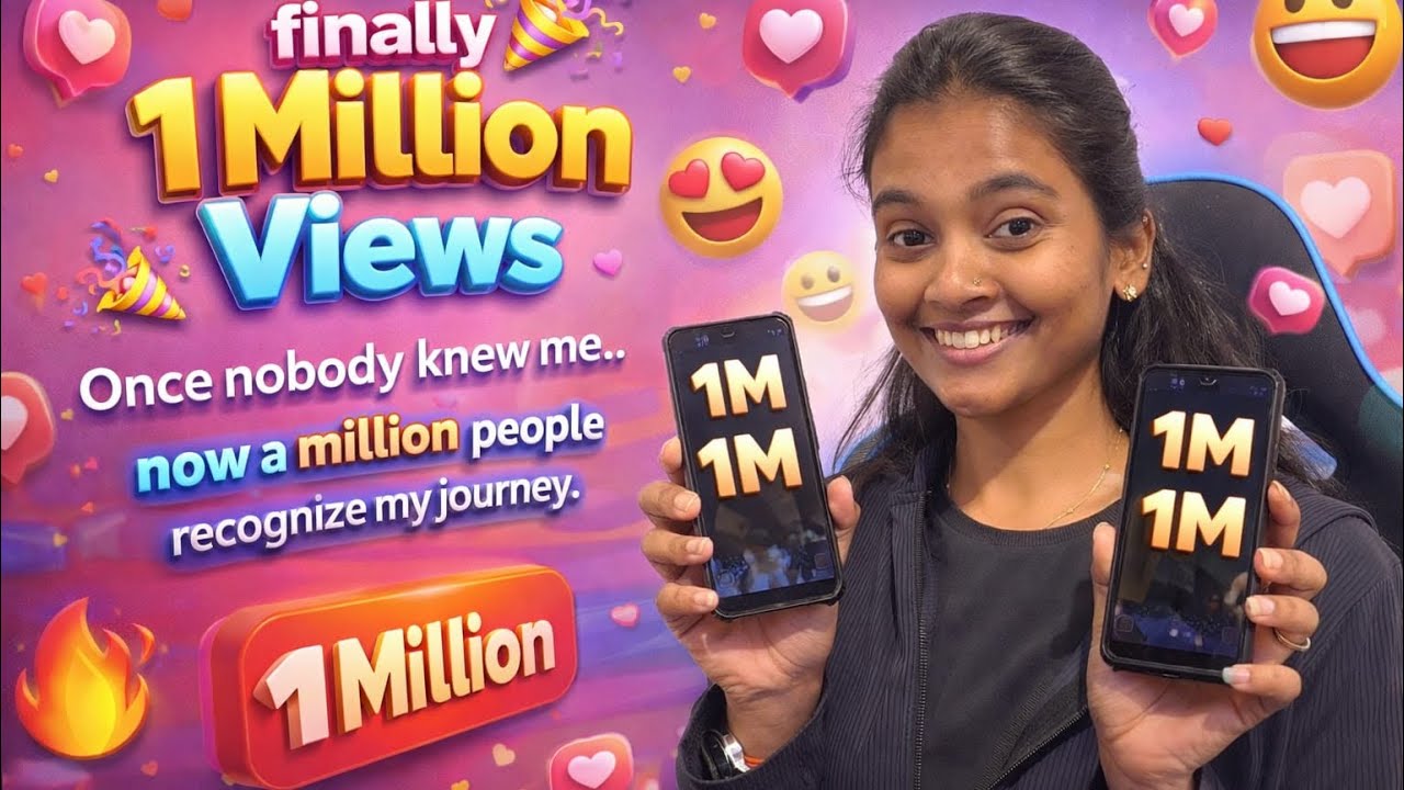 “1 million followers will happen soon. Until then, keep watching my videos.” 😉