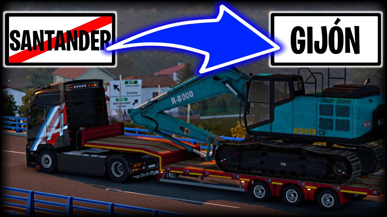 ➡SANTANDER - GIJÓN⬅ Explorando el DLC de IBERIA en Euro Truck Simulator 🚛💨 🟥🟨🟥 IBERIA DLC #4 🟩🟥