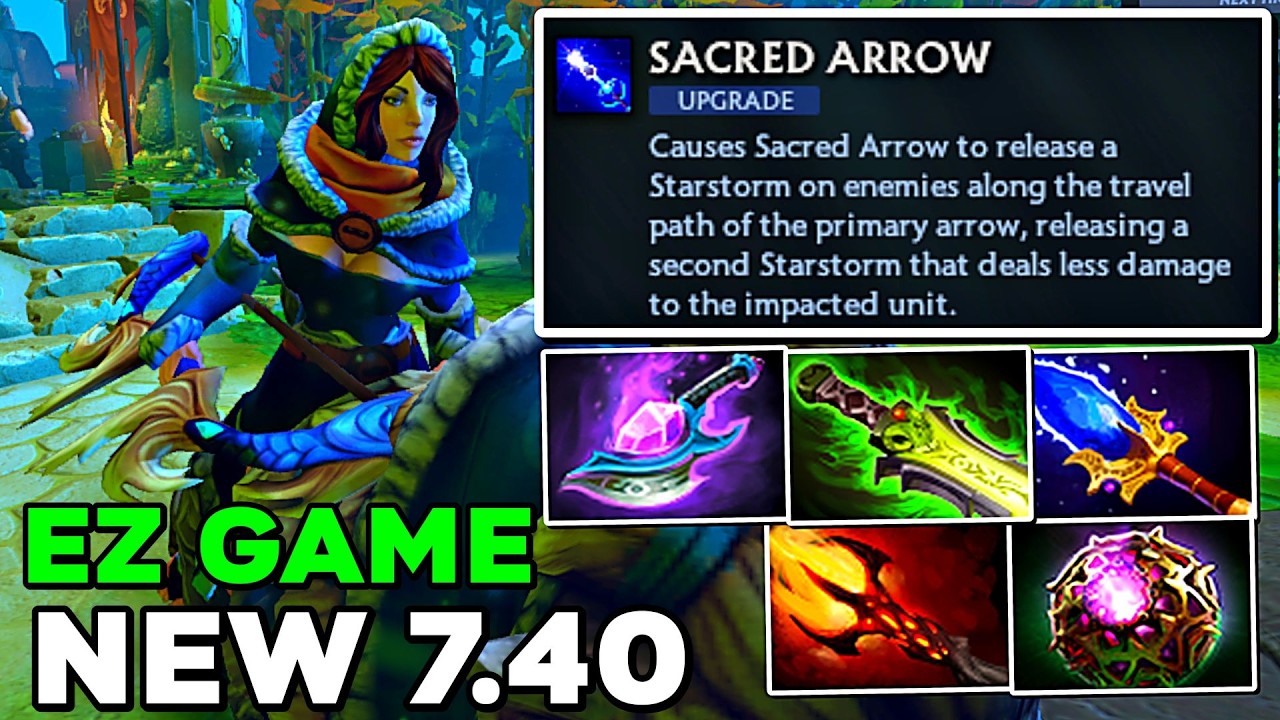 Новая версия 7.40 Mirana Mid Spammer Arrow Facet Delete All Ez Game - Dota 2