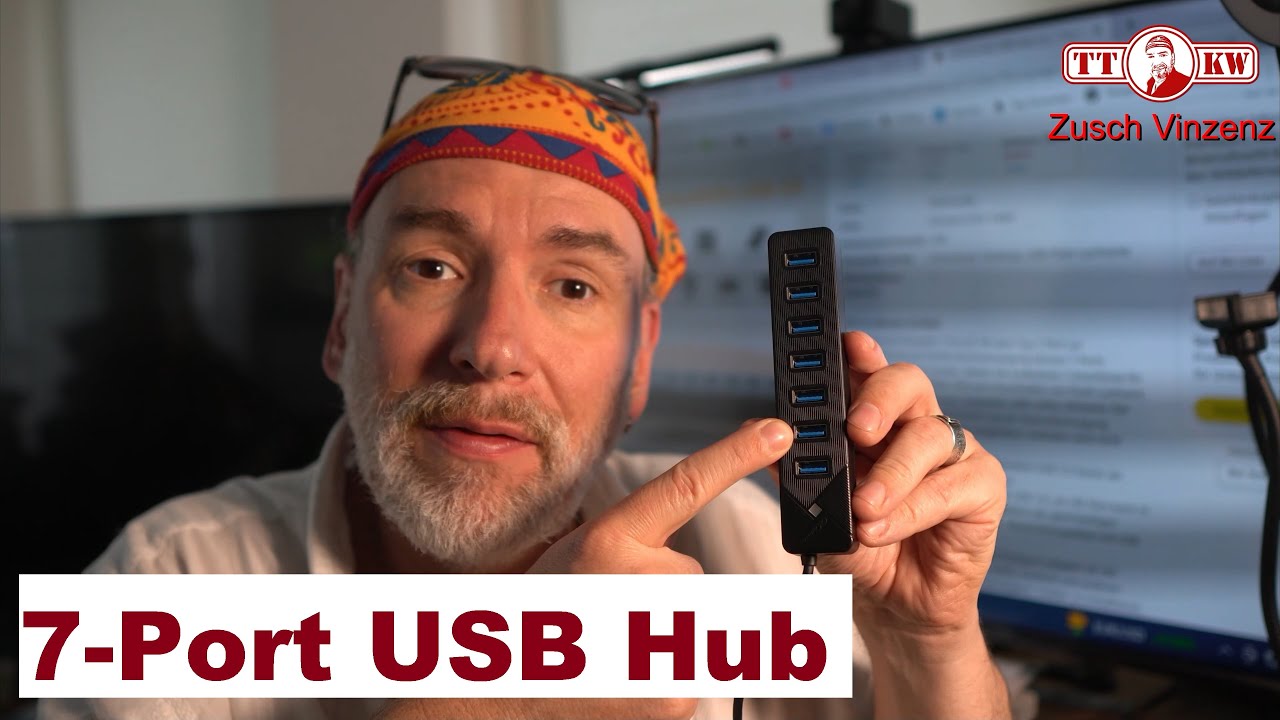 Praktisch f&uuml;r MacBook oder Windows PC! 7 Port USB Hub 3.0 mit und ohne externer Strom Versorgung