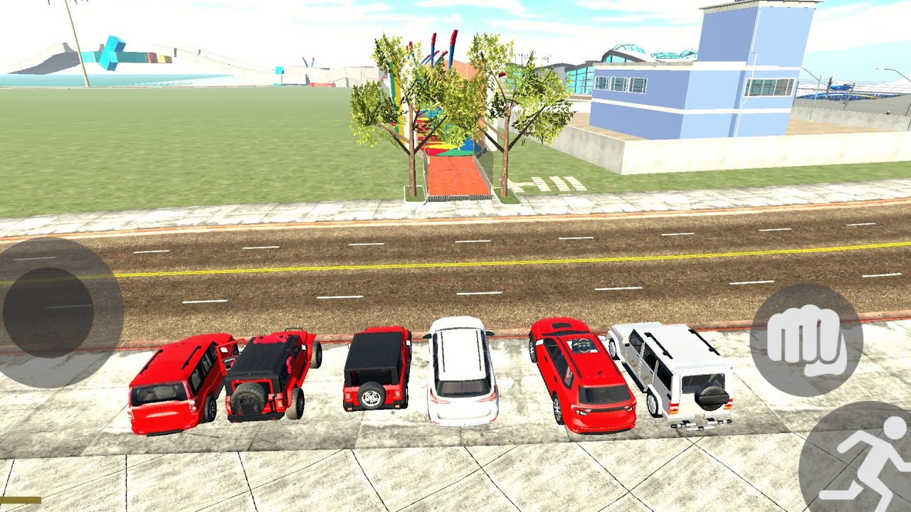 “Indian Bike Driving 3D game me sabhi😱 Indian SUV ka high-speed ramp jump full action smooth landing
