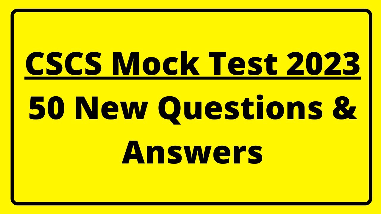 CSCS Test 2023 - 50 new Q&A | CSCS Test Revision 2023 | CSCS Test Video 2022 | CSCS Test UK
