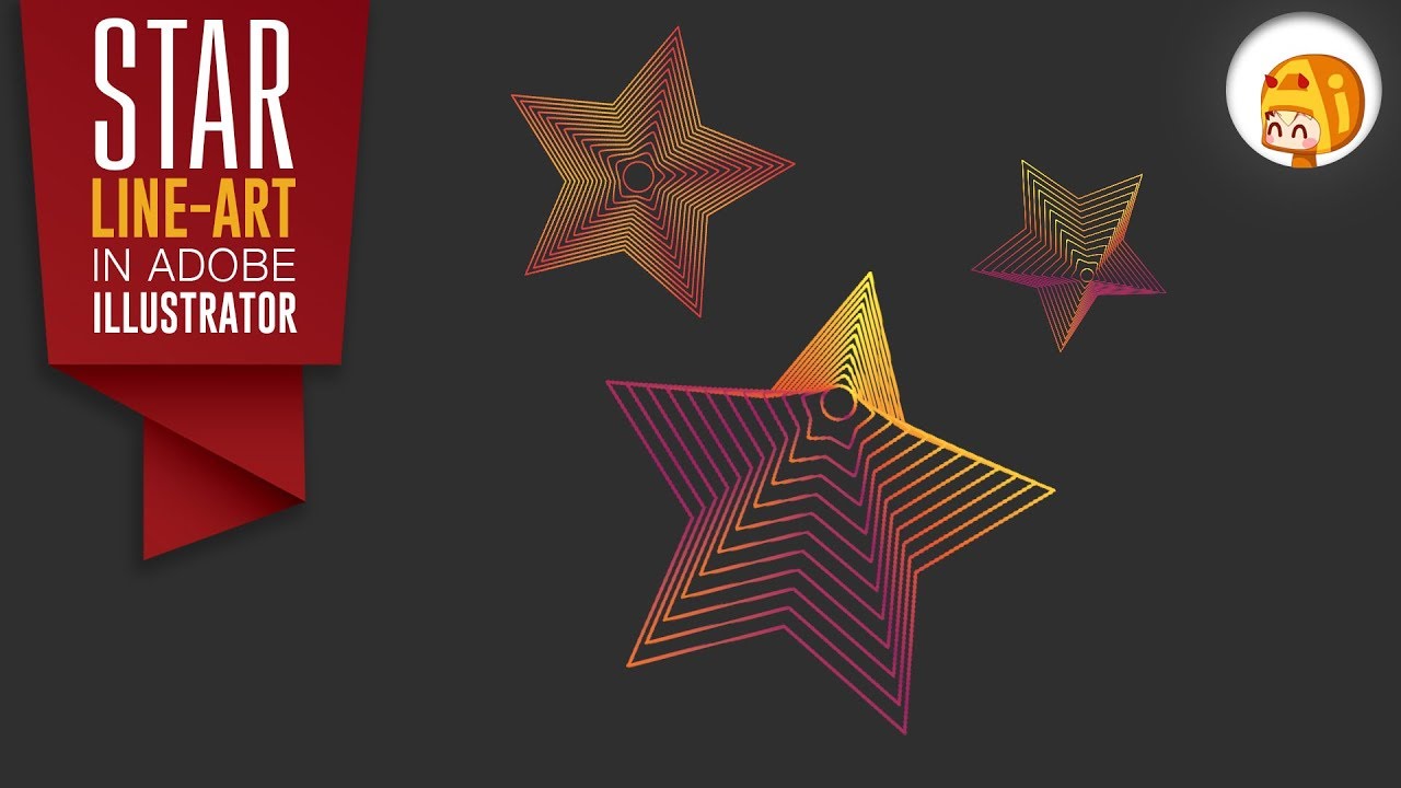 How To Make Star Line Art With The Illustrator Blend Tool | Satori Graphics
