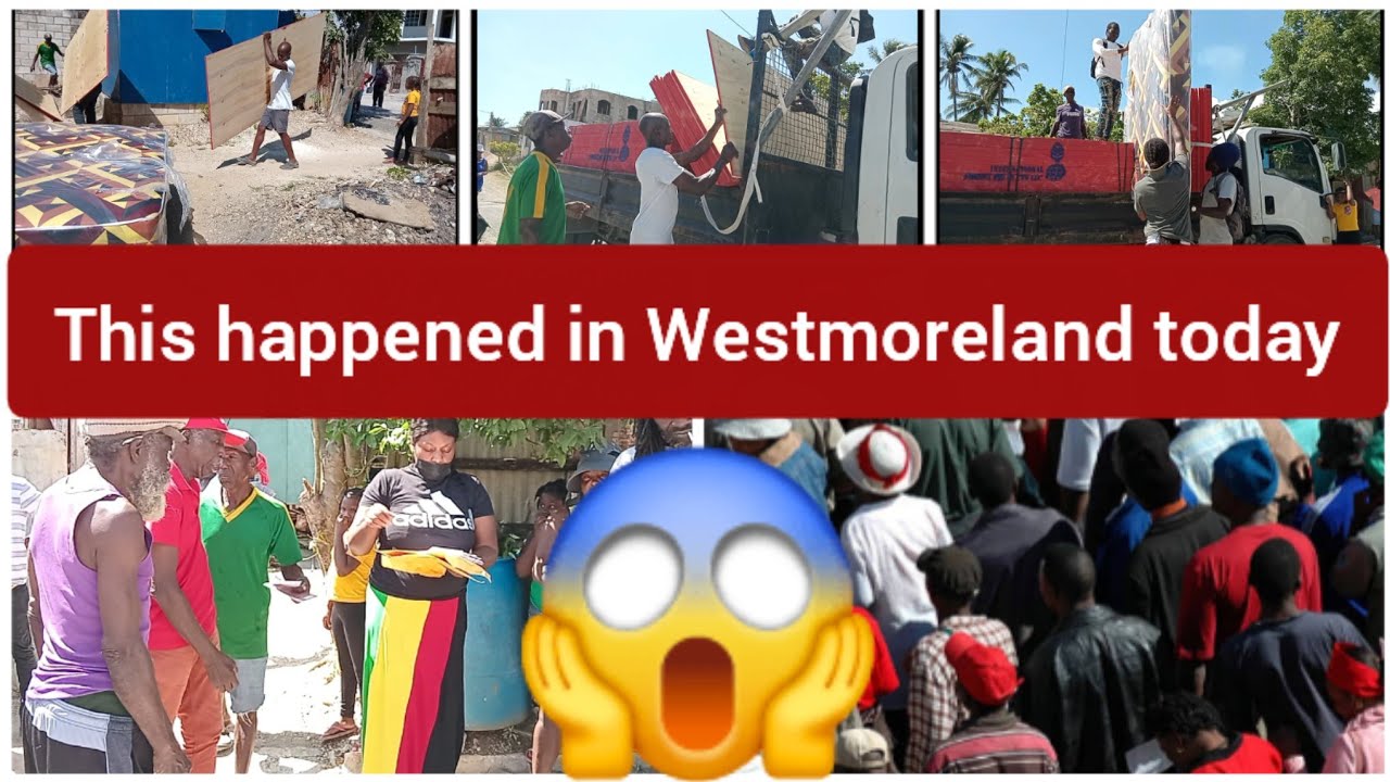 😱Homeless 🏡 Jamaicans  Gathered In Wesmorland To Receive Building Materials: Part #01 A Must Watch😭😭