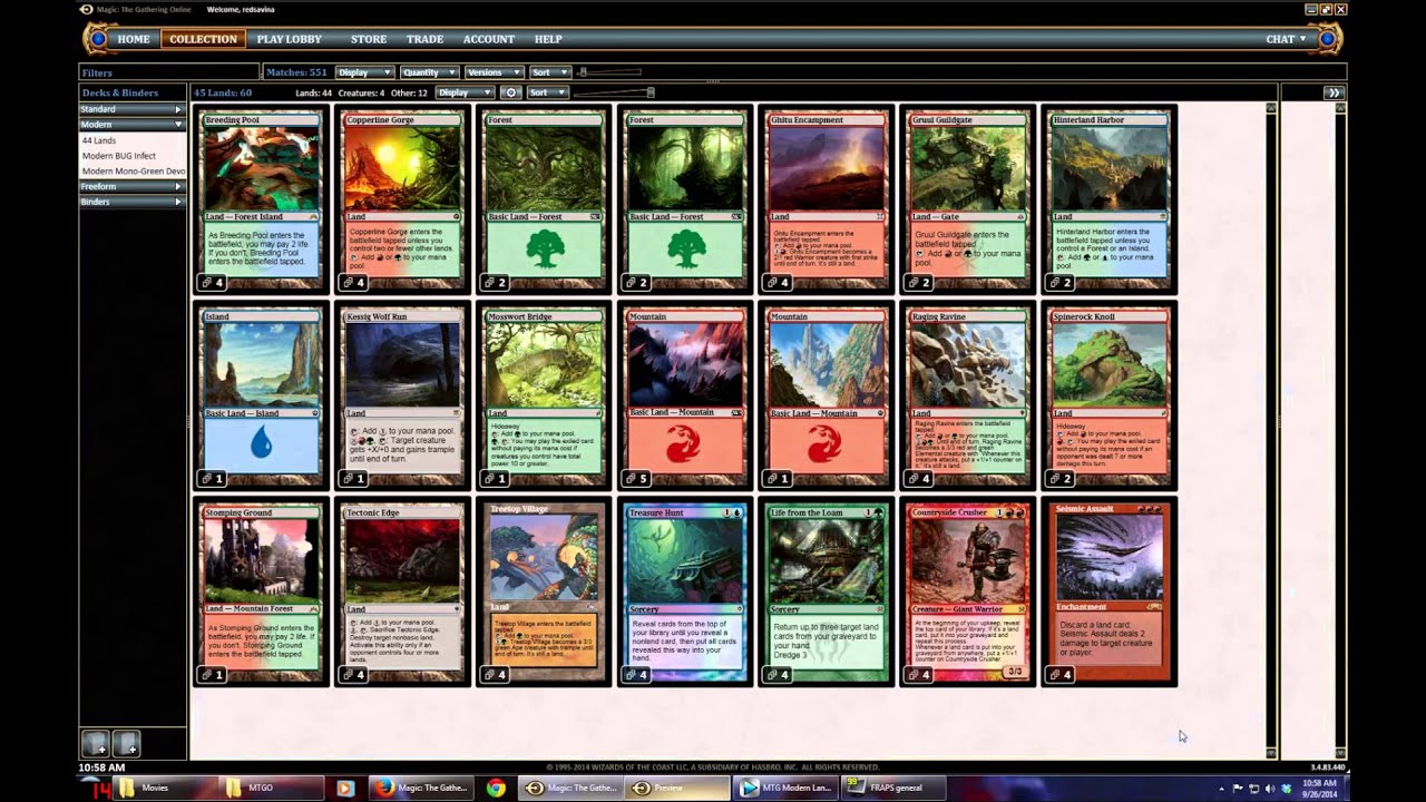 MTG Modern 44 Land Deck Seismic Assault