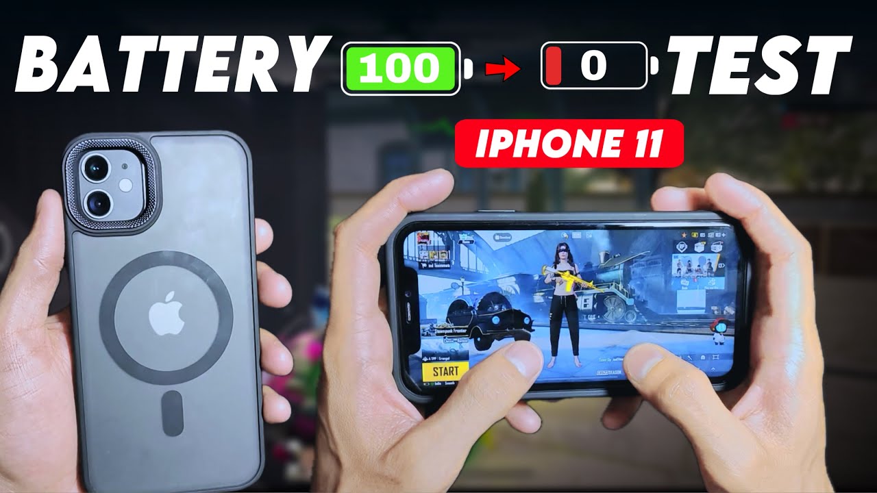 iPhone 11 BGMI 100 to 0% Battery drain test ? | iPhone 11 Bgmi battery backup test 2025 ?