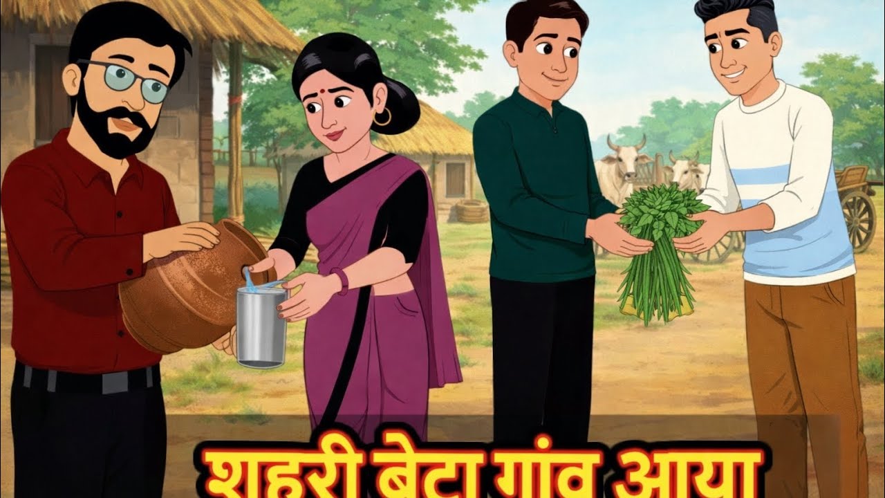 ||शहरी बेटा गाँव में हिंदी कहानियाँ || Shahri beta gaon mein Hindi Moral stories||