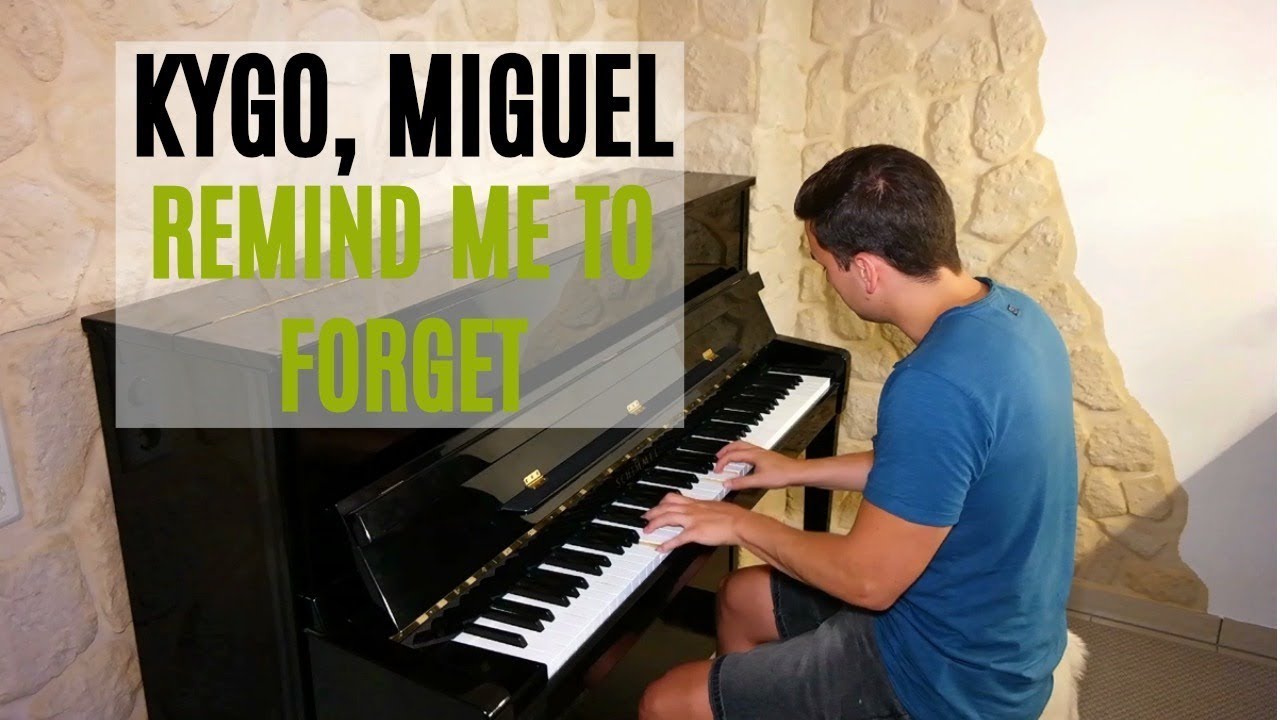 Kygo, Miguel - Remind Me To Forget - Piano Cover by Marc Bergen