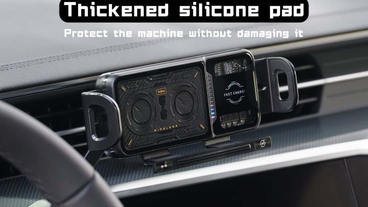 SD04 Car Mount Wireless Charger Foldable Phones Air Vent Electric Rotating Holder Navigation Stand