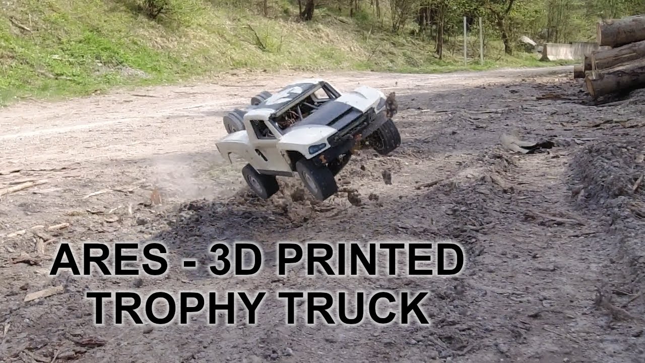 ARES – 3D Printed RC Trophy Truck (1:9) | Full Build + Off-Road Drift Test