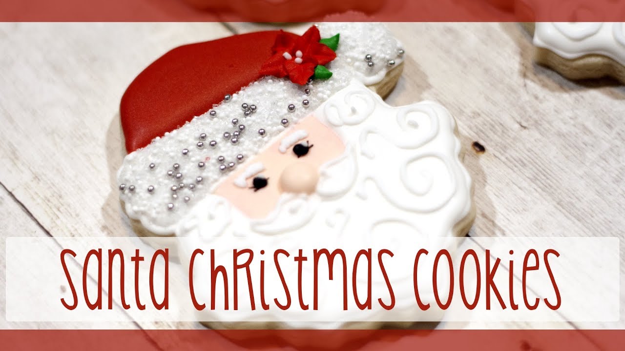 Decorated Santa Cookies