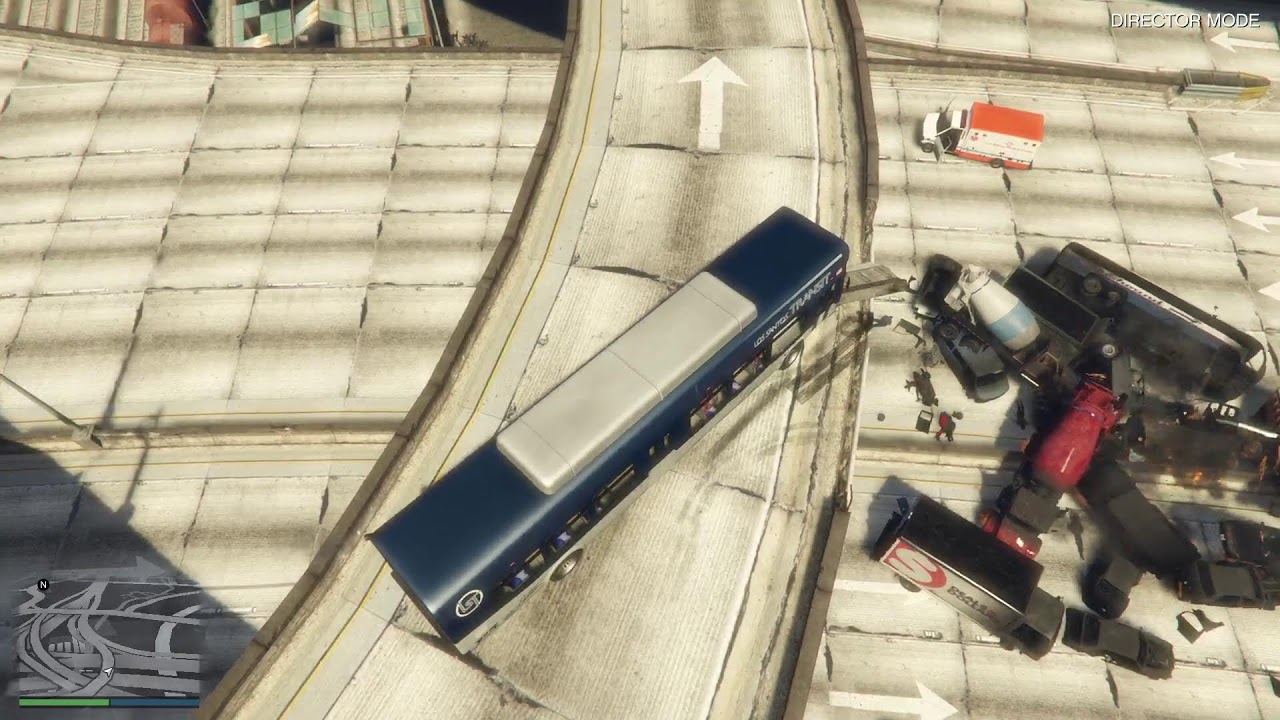 INSANE GTA 5 GLITCH – NPCS DRIVE OFF OVERPASS & EXPLODE! 🤯CAR GO BOOM CRASH TEST CAR GUN MODE