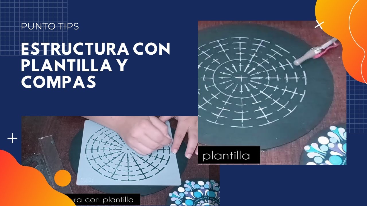 Punto TIPS- Mandalas En Puntillismo - Como Realizar Estructura de Mandala con Plantillas y Compas!!