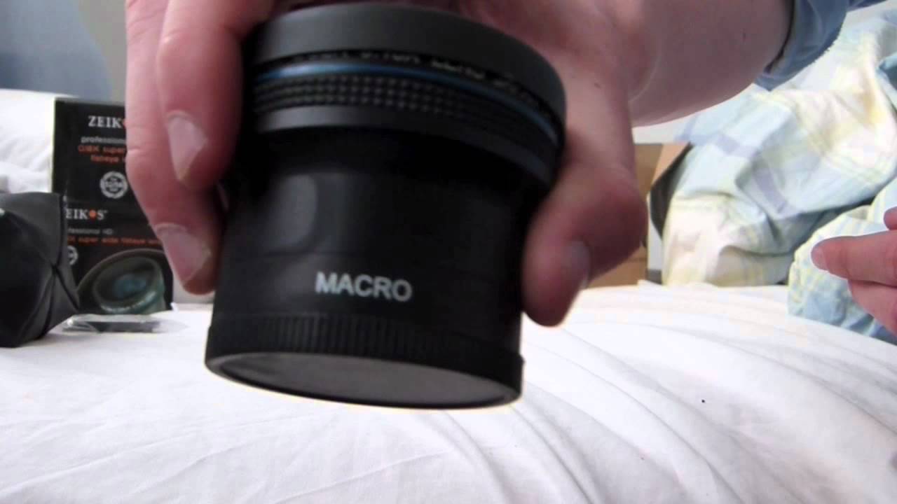 Zeikos 0.18 52-58mm Super Fisheye Lens Unboxing + test