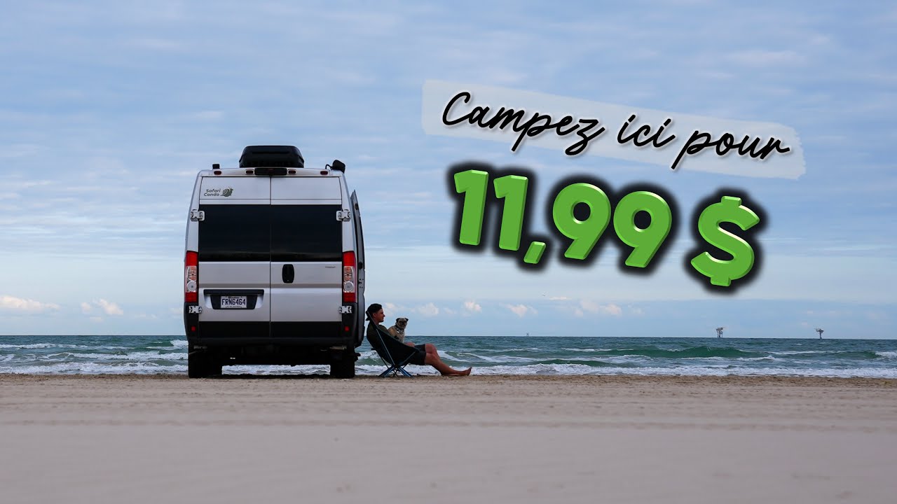 Camping sur la PLAGE au TEXAS pour pas cher! - Une expérience incroyable!
