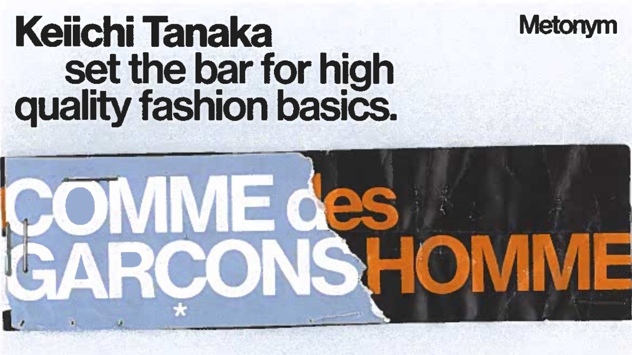 Tanaka-era CdG Homme perfected high-quality fashion basics.