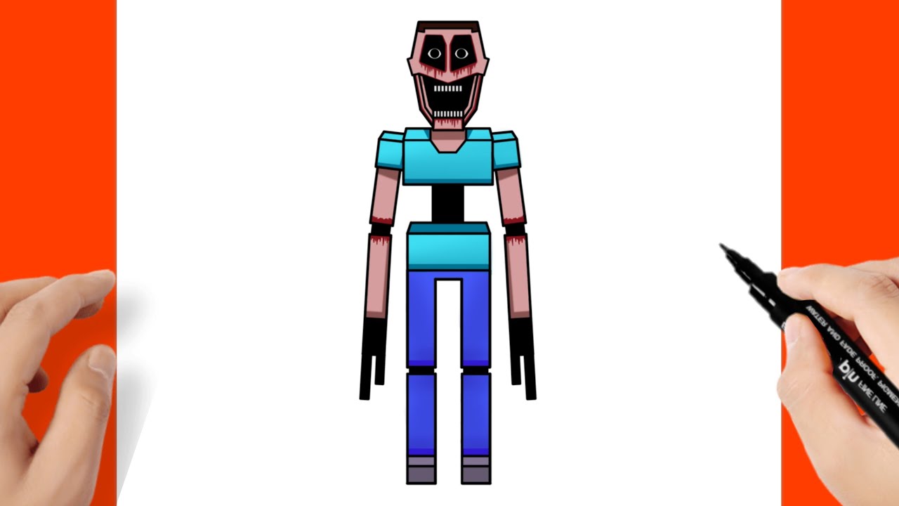 How to draw Mimicer from Minecraft
