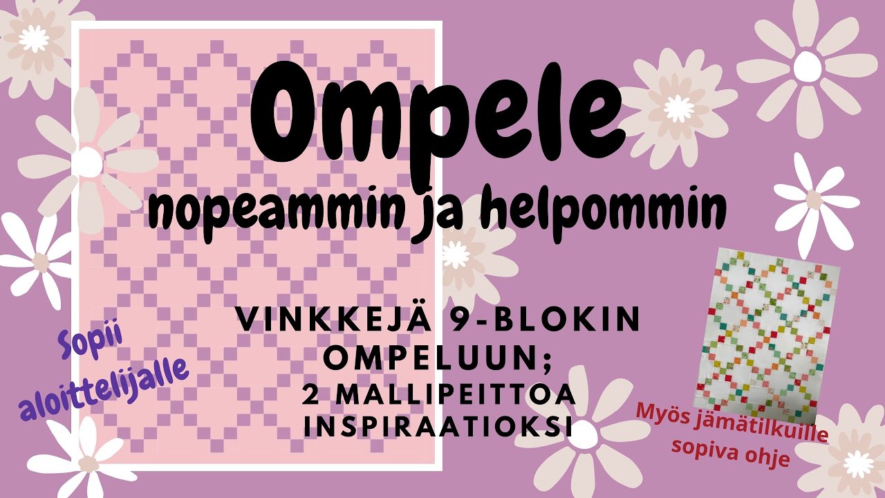 Ompele nopeammin tilkkupeitto