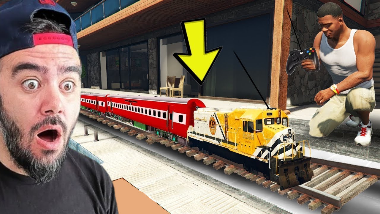 FRANKLIN TRENI DURDURDU EVINE GELDI - GTA 5 MODS